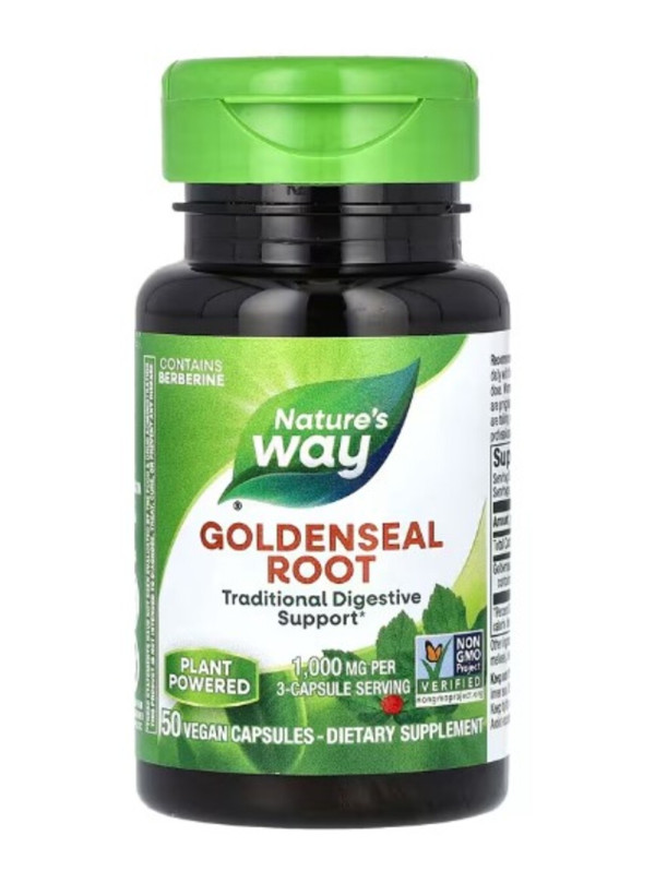 Nature's Way, Goldenseal Root, 1,000 mg, 50 Vegan Capsules (333 mg per Capsule)