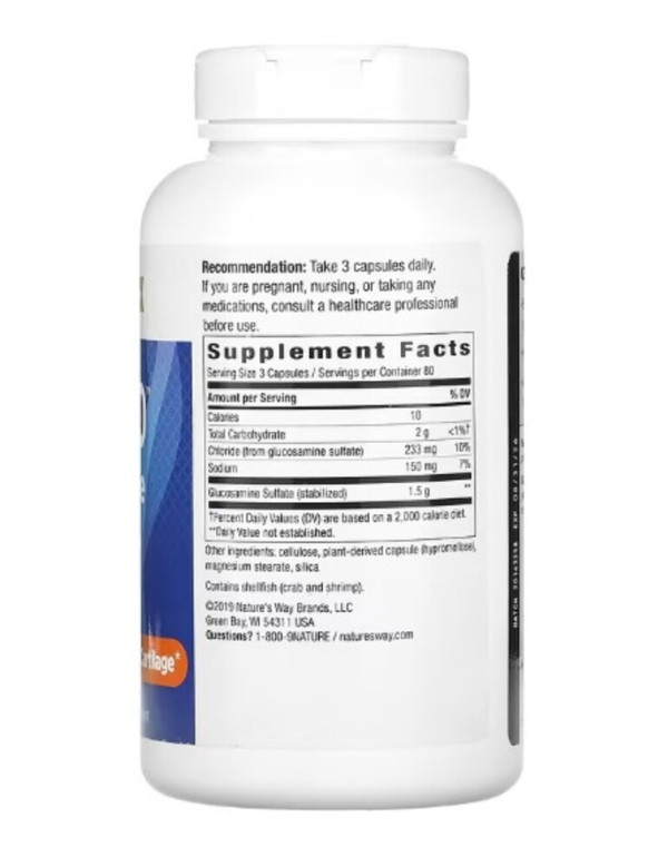 Nature's Way, GS-500 Glucosamine Sulfate, 240 Capsules