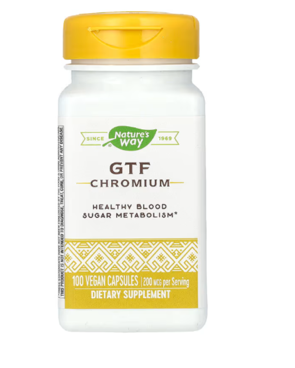 Nature's Way, GTF Chromium, 200 mcg, 100 Vegan Capsules