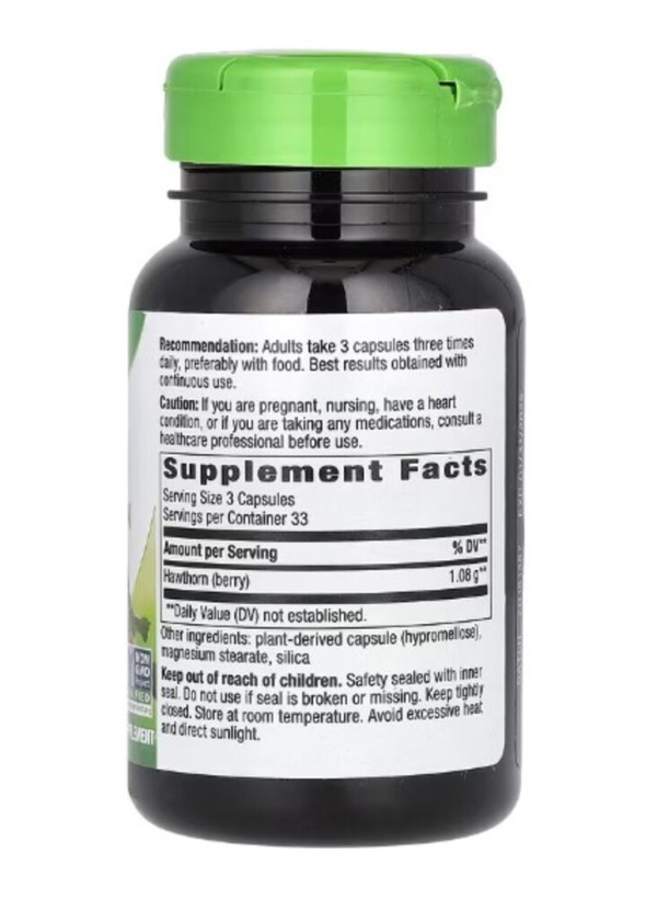 Nature's Way, Hawthorn Berries, 1,530 mg, 100 Vegan Capsules (510 mg per Capsule)