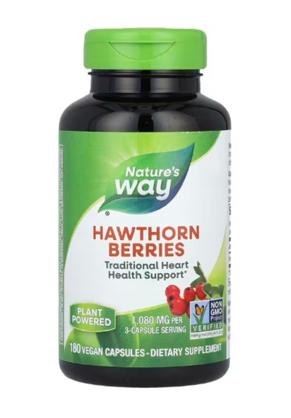 Nature's Way, Hawthorn Berries, 1,530 mg, 180 Vegan Capsules (510 mg per Capsule)