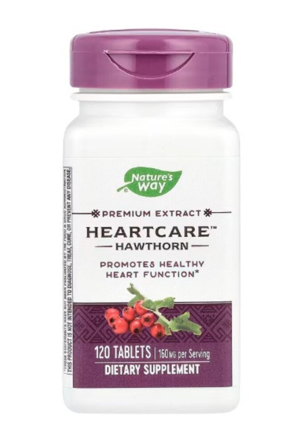 Nature's Way, HeartCare, Hawthorn, 160 mg, 120 Tablets (80 mg per Tablet)