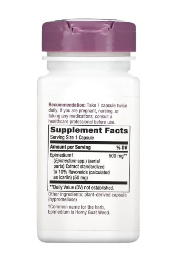 Nature's Way, Horny Goat Weed, 500 mg, 60 Vegan Capsules