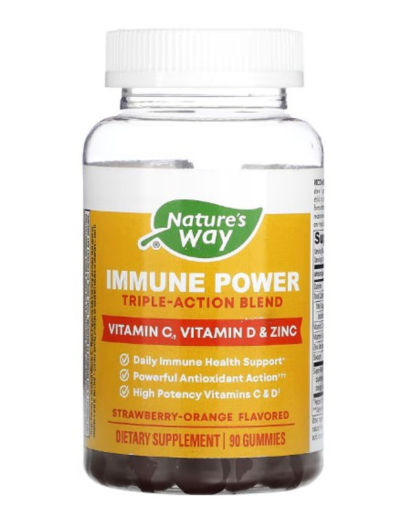 Nature's Way, Immune Power, Triple-Action Blend, Strawberry-Orange, 90 Gummies