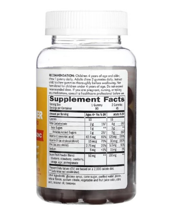 Nature's Way, Immune Power, Triple-Action Blend, Strawberry-Orange, 90 Gummies