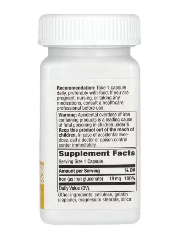 Nature's Way, Iron, 18 mg, 100 Capsules