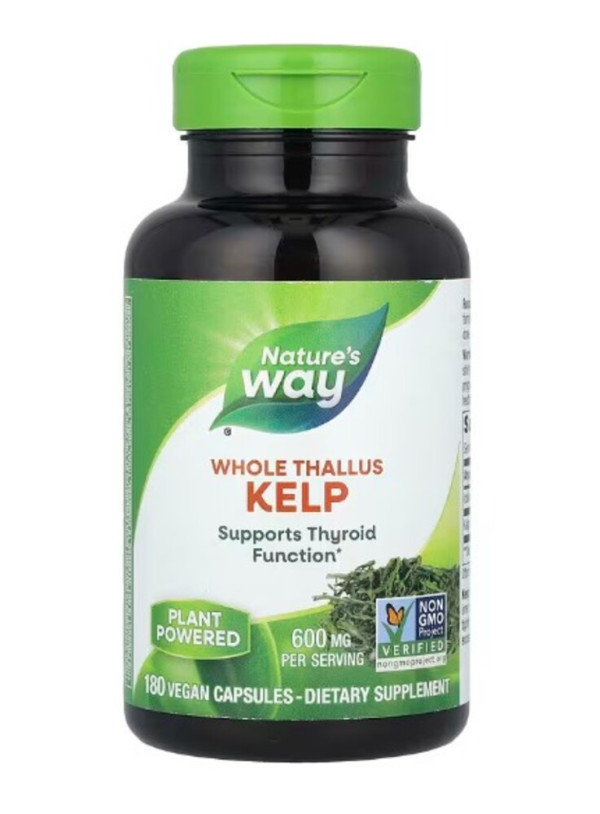 Nature's Way, Kelp, Whole Thallus, 600 mg, 180 Vegan Capsules