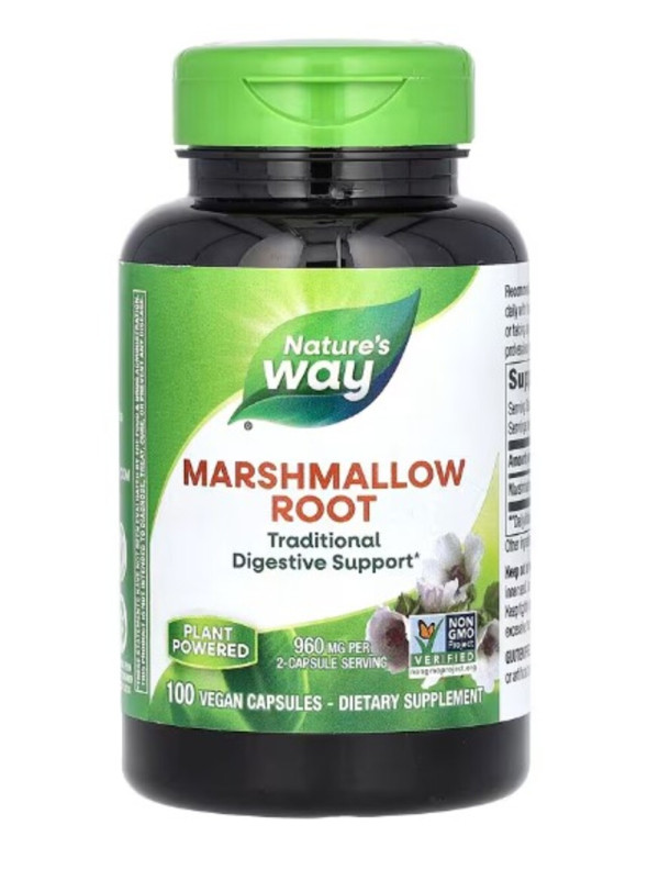 Nature's Way, Marshmallow Root, 960 mg, 100 Vegan Capsules (480 mg per Capsule)