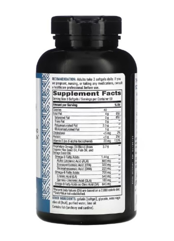 Nature's Way, Mega 3/6/9, Omega Blend, Lime , 180 Softgels