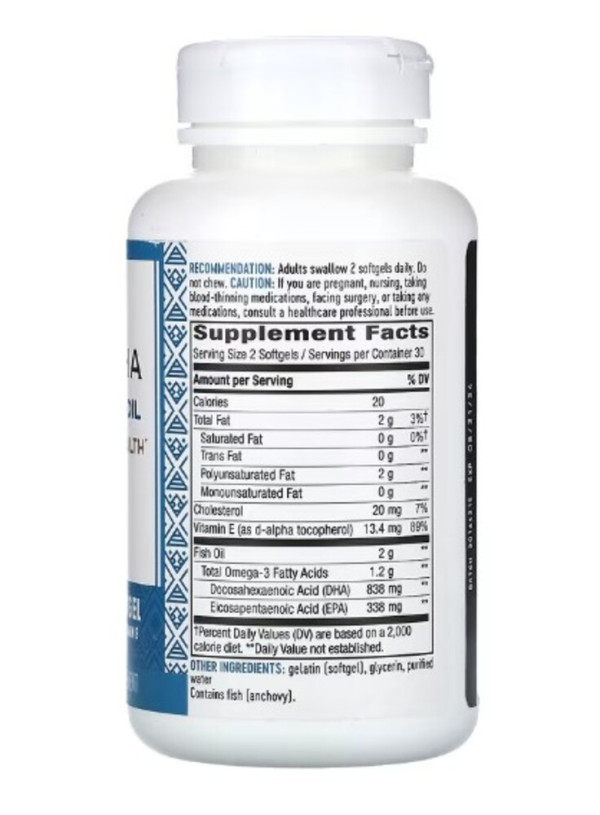 Nature's Way, Mega-DHA Premium Fish Oil, 1,000 mg, 60 Softgels