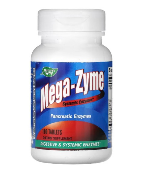 Nature's Way, Mega-Zyme, Systemic Enzymes, 100 Tablets