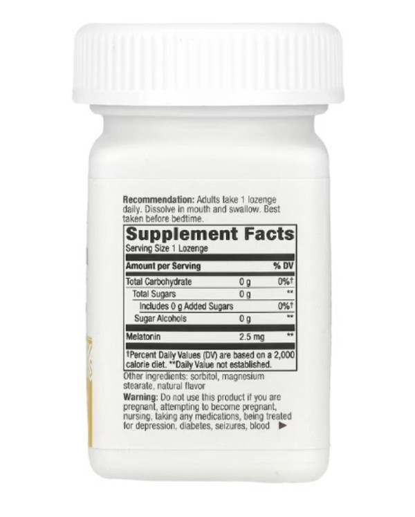 Nature's Way, Melatonin Lozenge, 2.5 mg, 100 Vegan Lozenges
