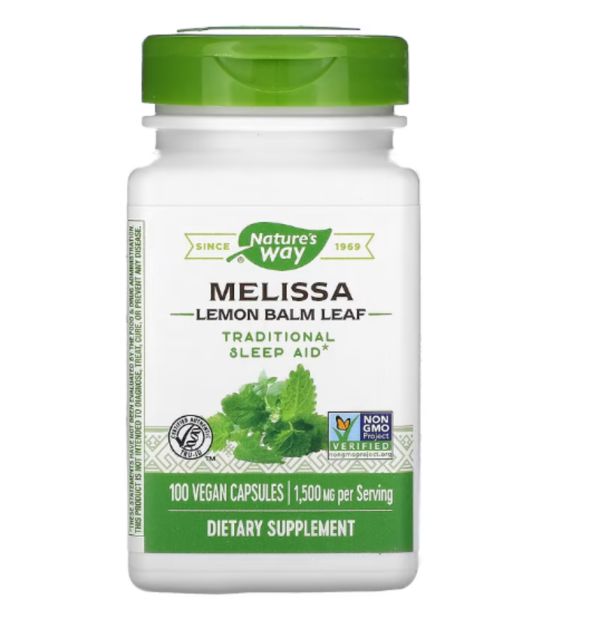 Nature's Way, Melissa, Lemon Balm Leaf, 1,500 mg, 100 Vegan Capsules (500 mg per Capsule)