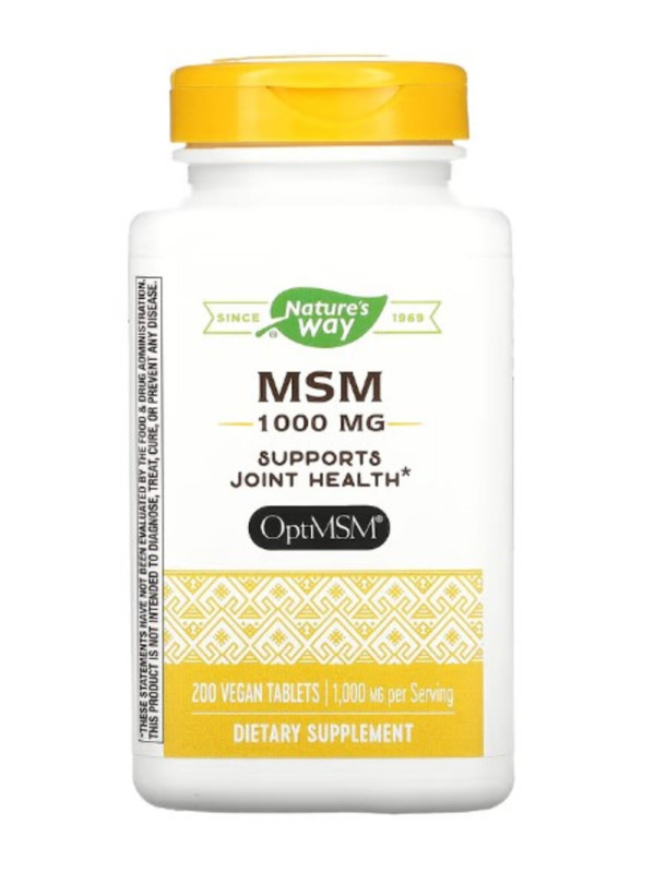 Nature's Way, MSM, 1,000 mg, 200 Vegan Tablets