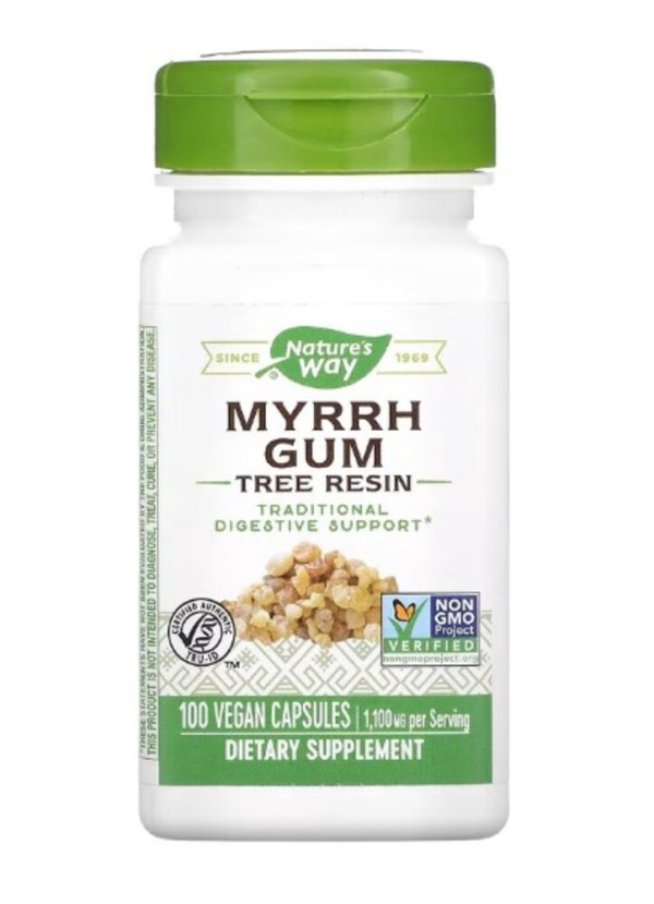 Nature's Way, Myrrh Gum, Tree Resin, 1,100 mg, 100 Vegan Capsules (550 mg per Capsule)