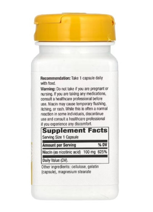 Nature's Way, Niacin, Vitamin B3, 100 mg, 100 Capsules