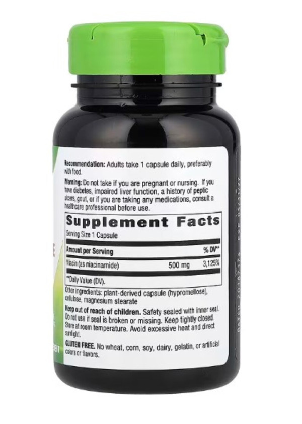 Nature's Way, Niacinamide, Non-Flushing, 500 mg, 100 Capsules