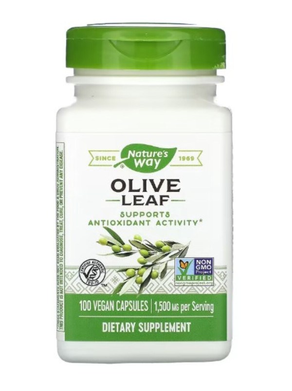 Nature's Way, Olive Leaf, 1,500 mg, 100 Vegan Capsules (500 mg per Capsule)
