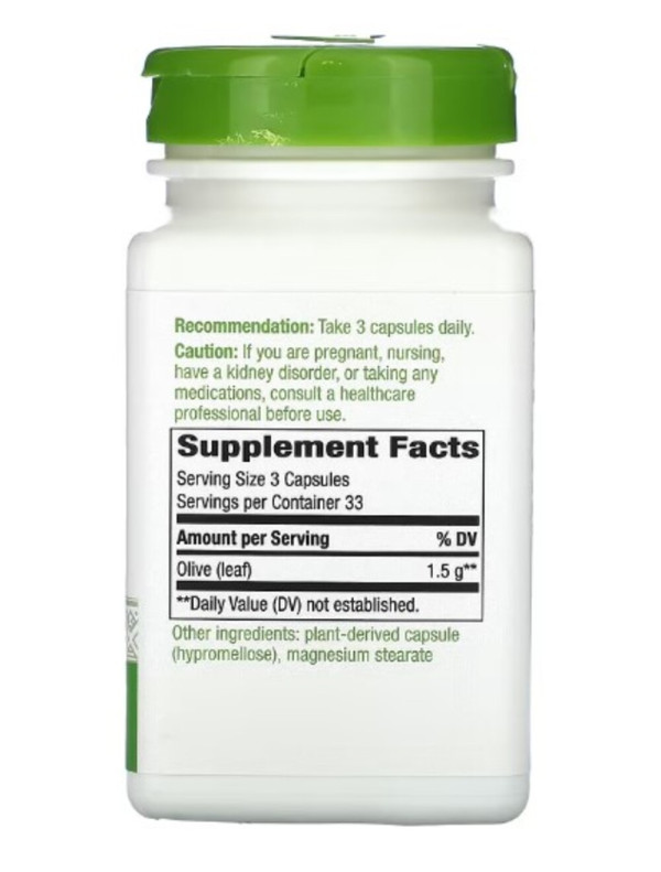 Nature's Way, Olive Leaf, 1,500 mg, 100 Vegan Capsules (500 mg per Capsule)