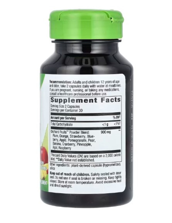 Nature's Way, Orchard Fruits, Fruit Powder Blend, 900 mg, 60 Vegan Capsules (450 mg per Capsule)