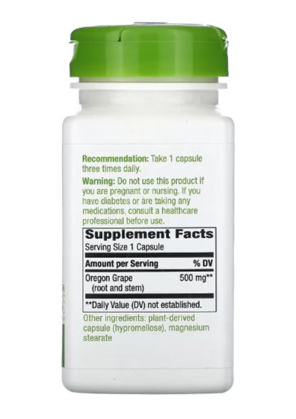 Nature's Way, Oregon Grape, 500 mg, 90 Vegan Capsules
