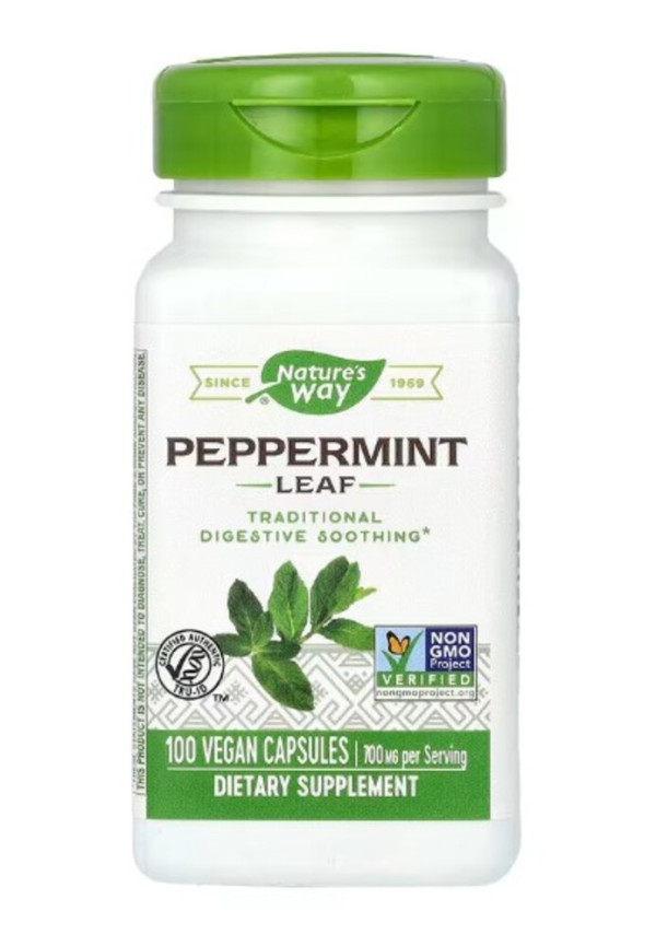 Nature's Way, Peppermint Leaf, 700 mg, 100 Vegan Capsules (350 mg per Capsule)
