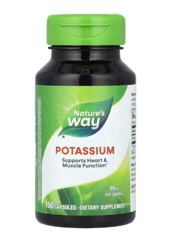 Nature's Way, Potassium, 99 mg, 100 Capsules