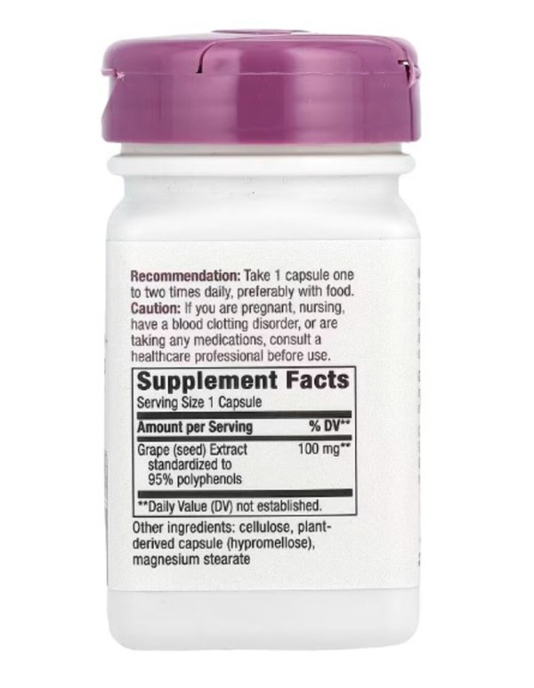 Nature's Way, Premium Blend, Grape Seed with Vitamin C, 100 mg, 30 Vegan Capsules