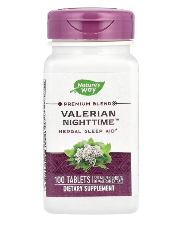Nature's Way, Premium Blend, Valerian Nighttime, 100 Tablets
