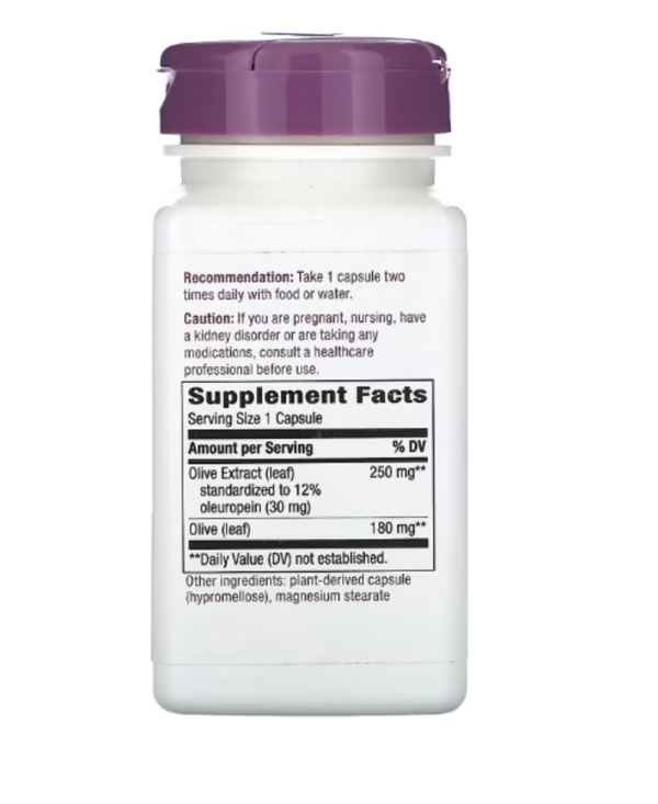 Nature's Way, Premium Extract, Olive Leaf, 250 mg, 60 Vegan Capsules