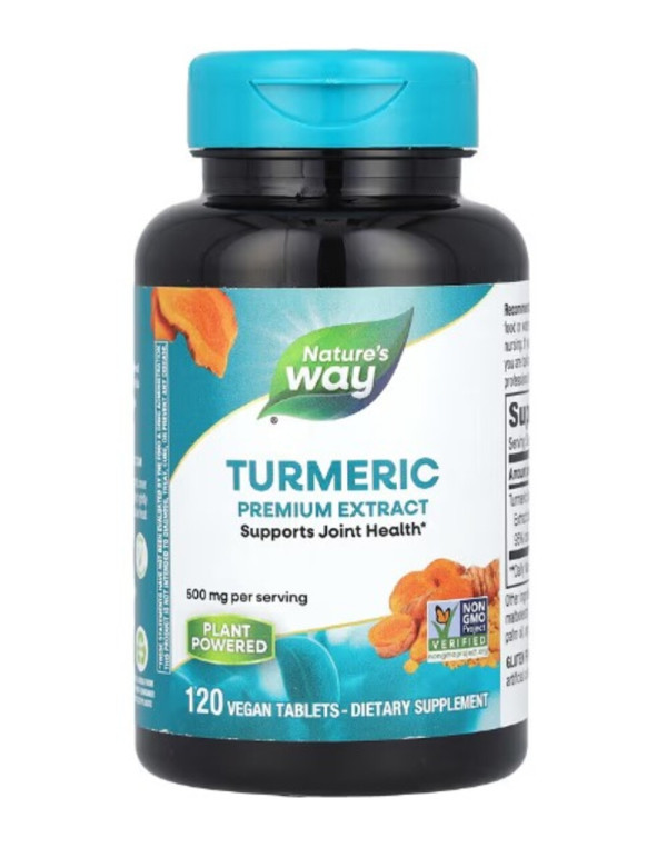 Nature's Way, Premium Extract, Turmeric, 500 mg, 120 Tablets