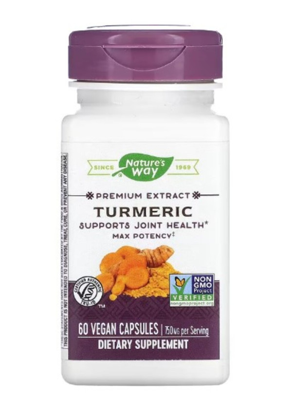 Nature's Way, Premium Extract, Turmeric, 750 mg, 60 Vegan Capsules