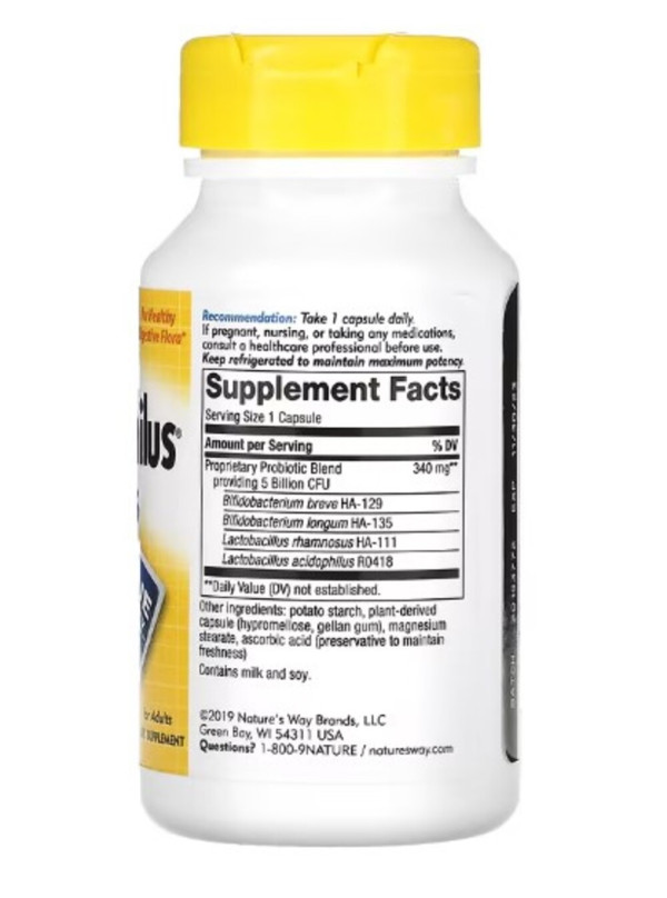 Nature's Way, Primadophilus Bifidus, For Adults, 5 Billion CFU, 90 Vegetable Capsules