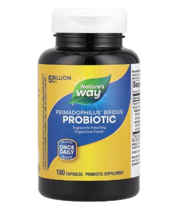 Nature's Way, Primadophilus® Bifidus Probiotic , 5 Billion CFU, 180 Capsules