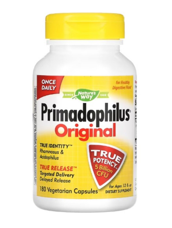 Nature's Way, Primadophilus, Original, Ages 12 & Up, 5 Billion CFU, 180 Vegetarian Capsules