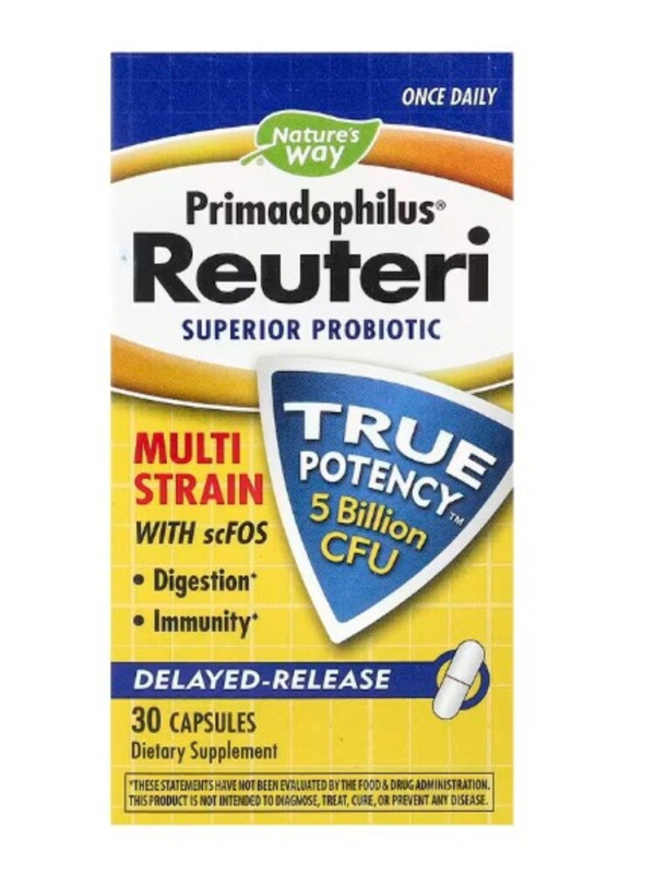 Nature's Way, Primadophilus Reuteri, 5 Billion CFU, 30 Capsules