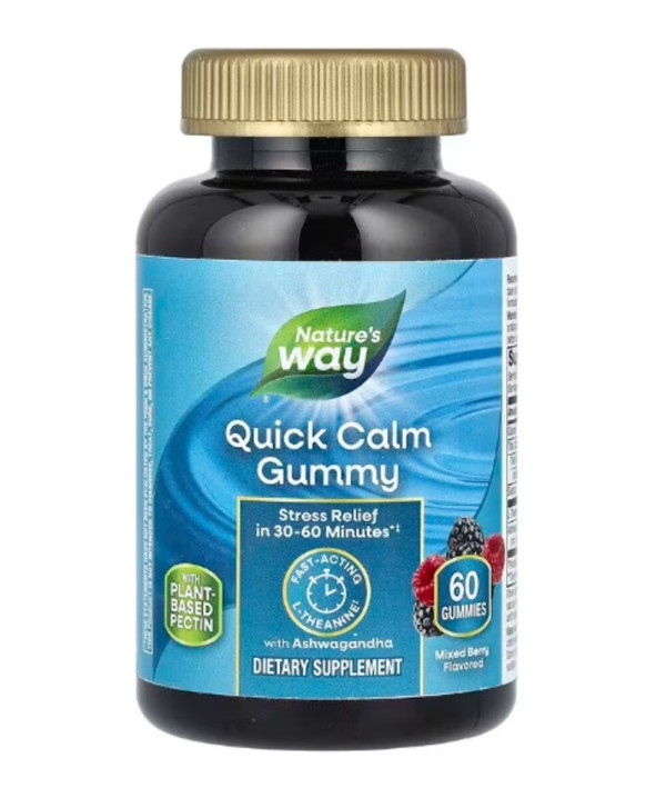 Nature's Way, Quick Calm Gummy, Mixed Berry, 60 Gummies