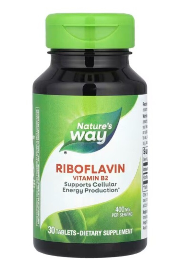 Nature's Way, Riboflavin Vitamin B2, 400 mg, 30 Tablets