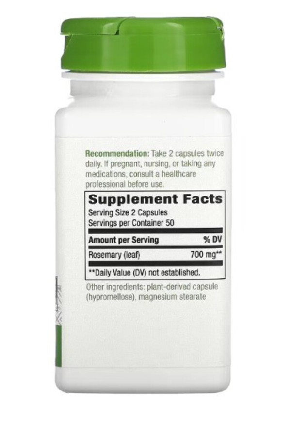 Nature's Way, Rosemary Leaf, 700 mg, 100 Vegan Capsules (350 mg per Capsule)
