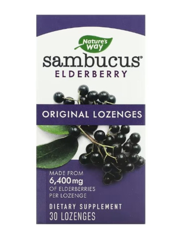 Nature's Way, Sambucus Elderberry, Original Lozenges, 30 Lozenges