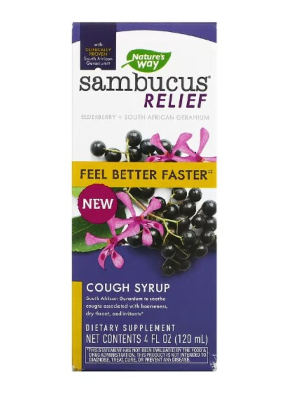 Nature's Way, Sambucus Relief, Cough Syrup, 4 fl oz (120 ml)