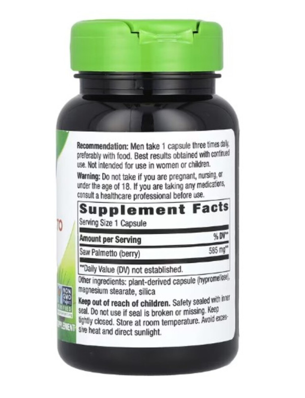 Nature's Way, Saw Palmetto Berries, 585 mg, 100 Vegan Capsules