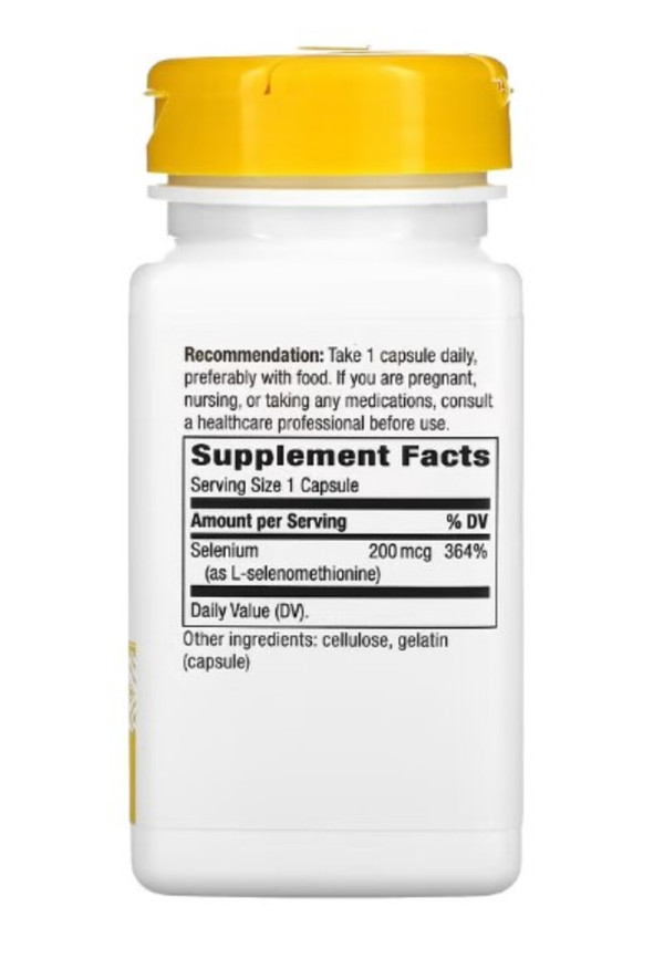 Nature's Way, Selenium, 200 mcg, 100 Capsules