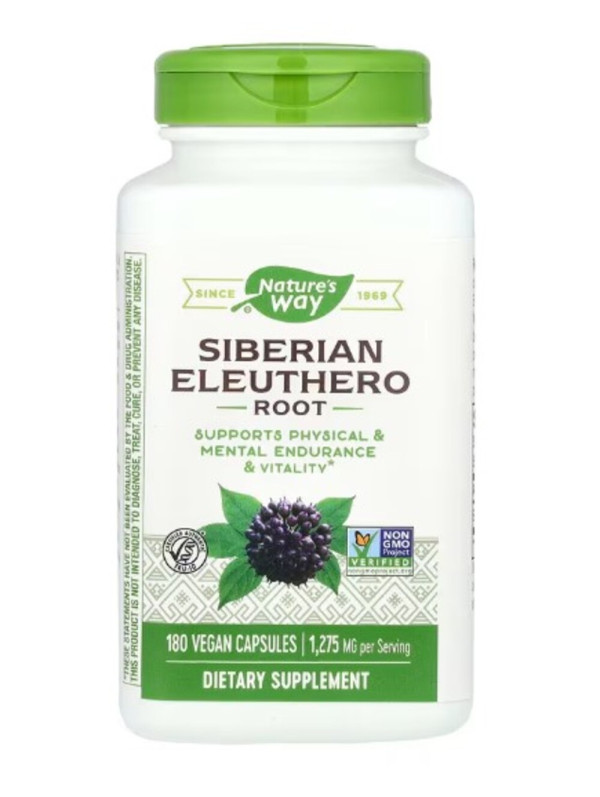 Nature's Way, Siberian Eleuthero, Root, 425 mg, 180 Vegan Capsules