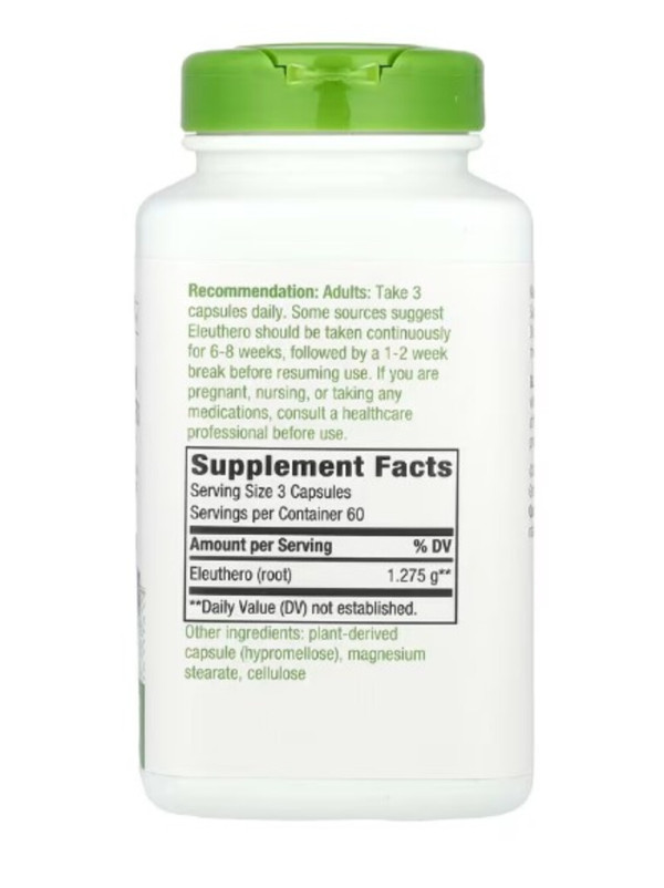 Nature's Way, Siberian Eleuthero, Root, 425 mg, 180 Vegan Capsules