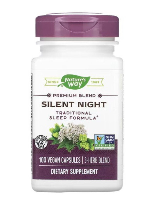 Nature's Way, Silent Night, Traditional Sleep Formula, 100 Vegan Capsules