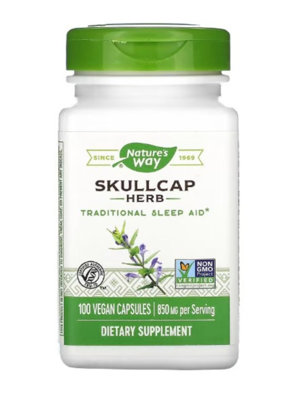 Nature's Way, Skullcap Herb, 850 mg, 100 Vegan Capsules (425 mg per Capsule)