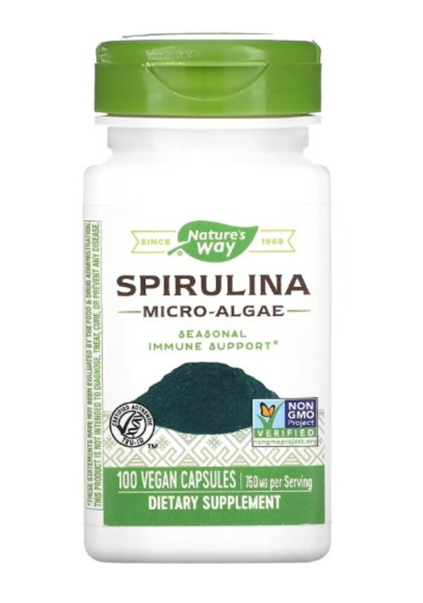 Nature's Way, Spirulina Micro-Algae, 380 mg, 100 Vegan Capsules