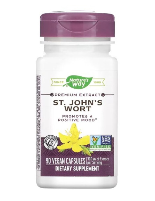 Nature's Way, St. John's Wort, 300 mg, 90 Vegan Capsules
