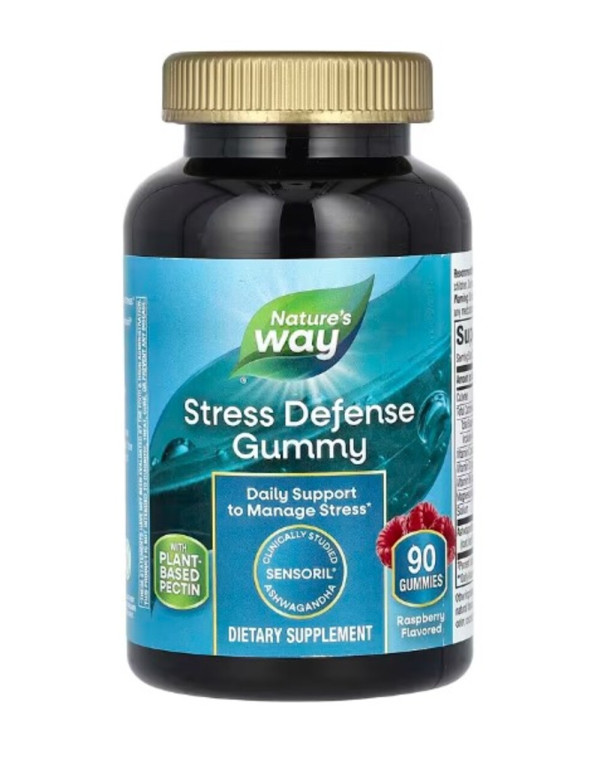Nature's Way, Stress Defense Gummy, Raspberry, 90 Gummies